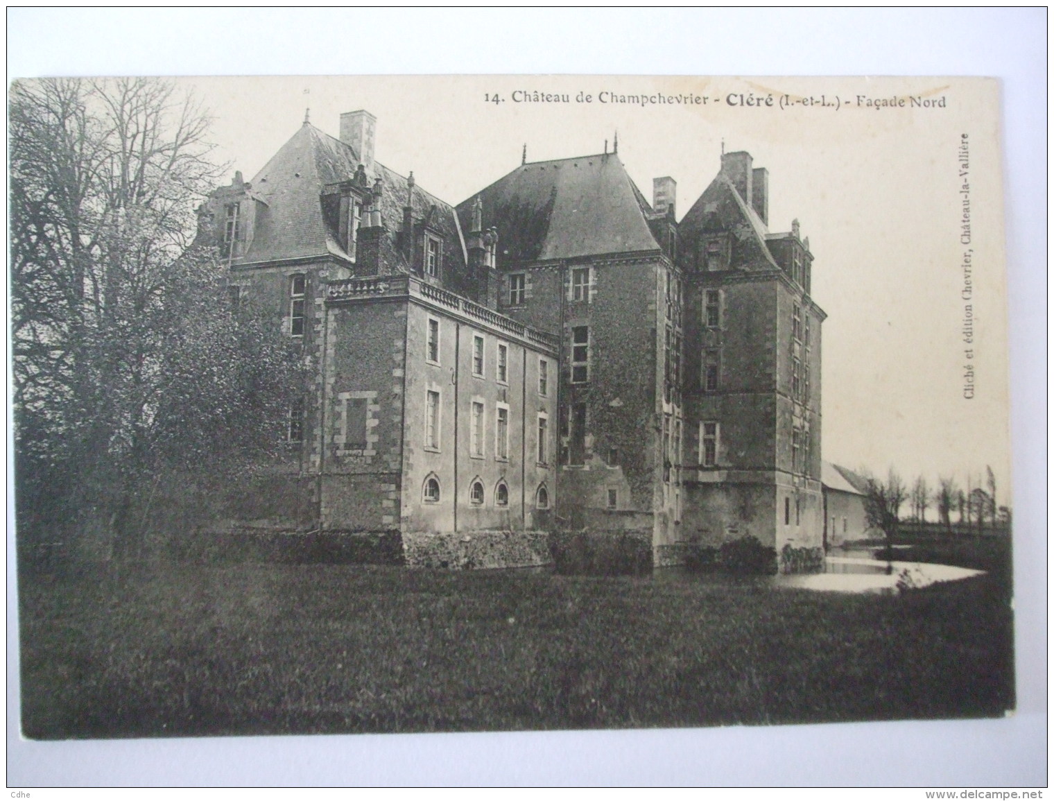 CHIN 0916 - CLERE - CHATEAU DE CHAMPCHEVRIER  FACADE NORD (2) - Cléré-les-Pins