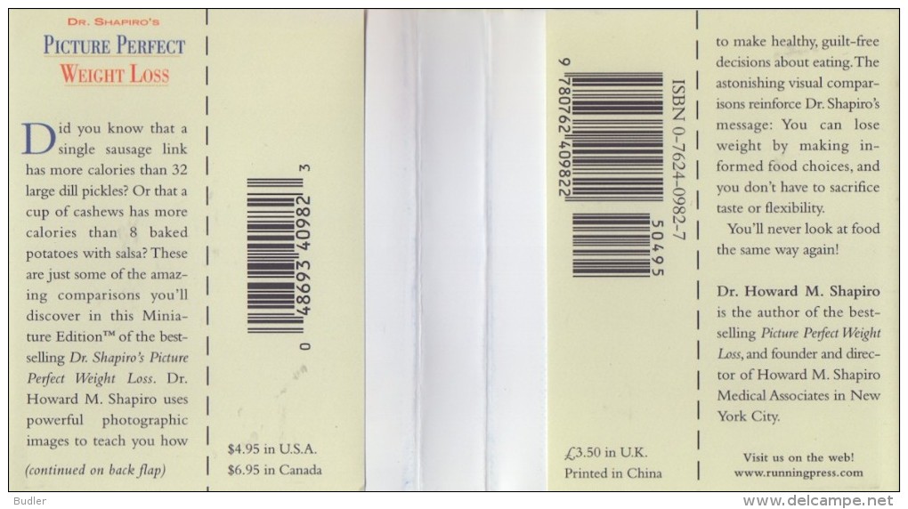 ## Picture Perfect : Weight Loss ## By Dr. Howard M. Shapiro - Illustrations By Terry Peterson.  Issued By RUNNING PRESS - 1950-Now