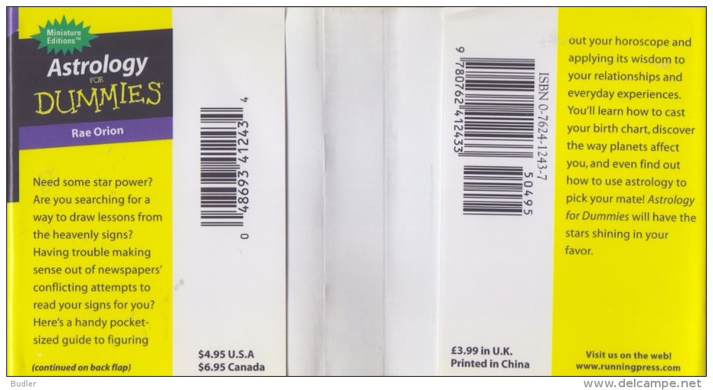 ##Astrology For DUMMIES## By Rae Orion - Illustrations By Serrin Bodmer / Cartoons Rich Tennant. Issued By RUNNING PRESS - 1950-Heute