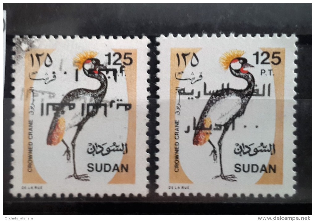 SUDAN 2003 Mi. 78a Stamp MNH Bird Surcharged - Inverted 100D BLACK Overprint Error, Recorded - Sudan (1954-...)