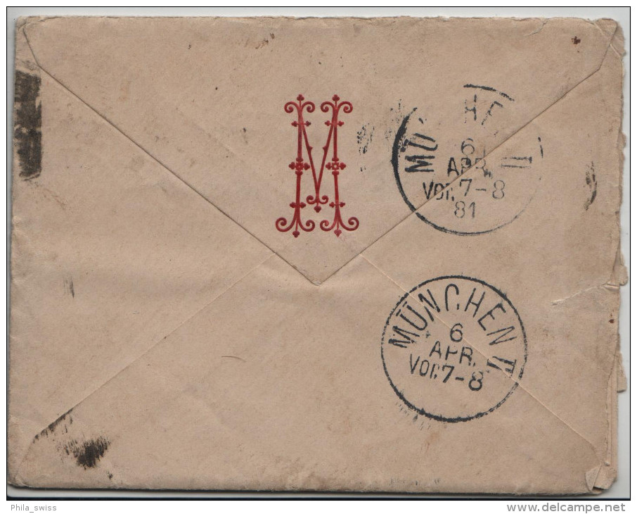 1881 Sitzende Helvetia/Helvétie Assise 38/30 2x - 30/22 - Stempel: Geneve Nach München Mit Inhalt - Lettres & Documents