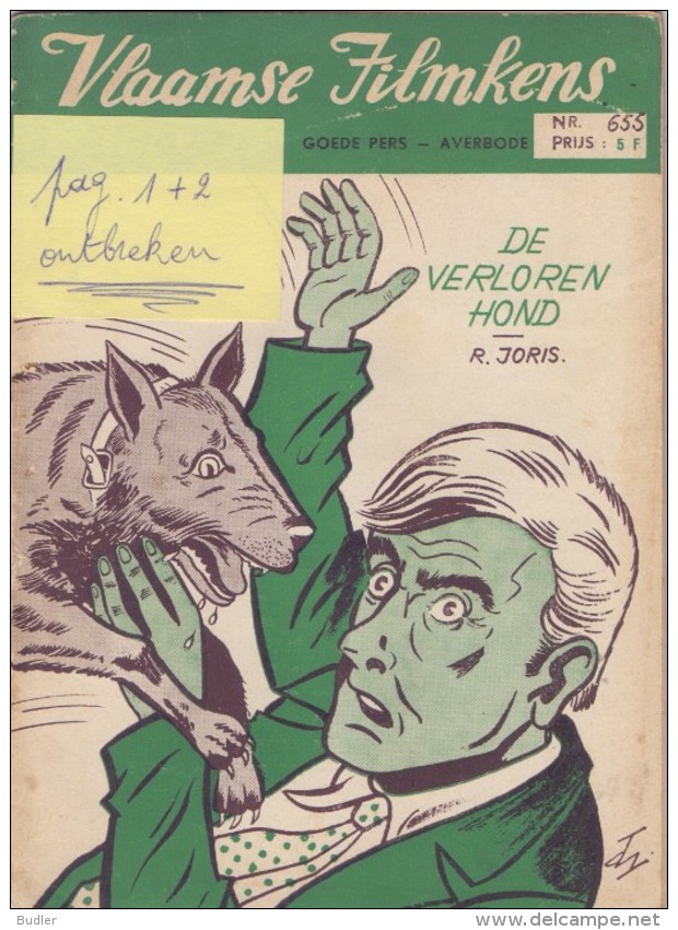 1965 : Vlaamse Filmpjes Nr.655 :  ## De Verloren Hond ## Door R. JORIS. - Jugend