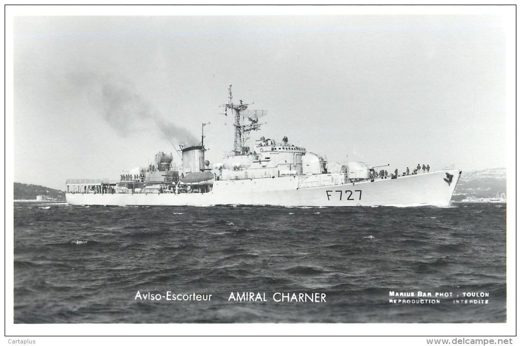 AVISO ESCORTEUR AMIRAL CHARNER PHOTOGRAPHE TOULON MARIUS BAR NAVIRE DE GUERRE PAQUEBOT BOAT TRANSPORT BATEAU - Guerre