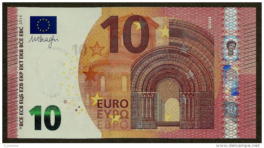 Netherlands - P - 10 Euro - P001 F3 - PA0238371614 - Draghi - UNC - 10 Euro