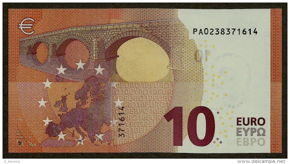 Netherlands - P - 10 Euro - P001 F3 - PA0238371614 - Draghi - UNC - 10 Euro