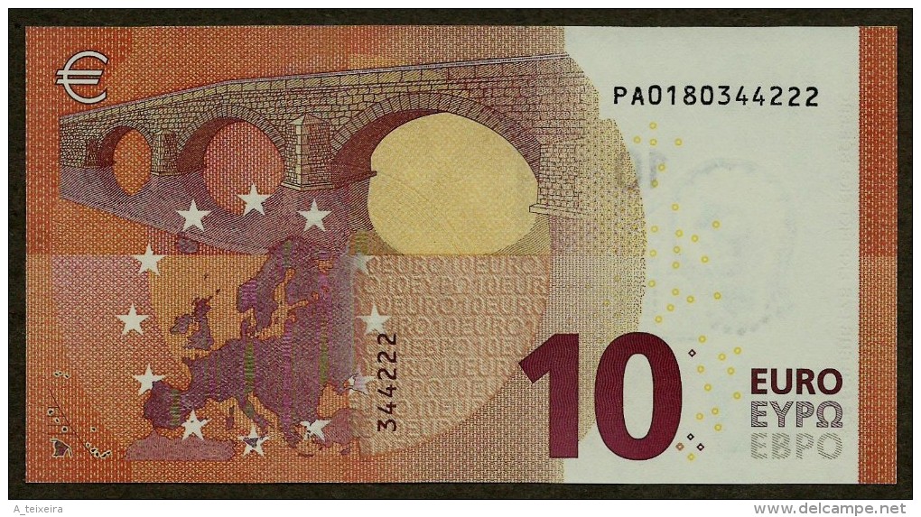 Netherlands - P - 10 Euro - P001 A3 - PA0180344222 - Draghi - UNC - 10 Euro