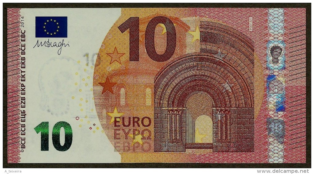 Netherlands - P - 10 Euro - P001 A1 - PA0007140203 - Draghi - UNC - 10 Euro