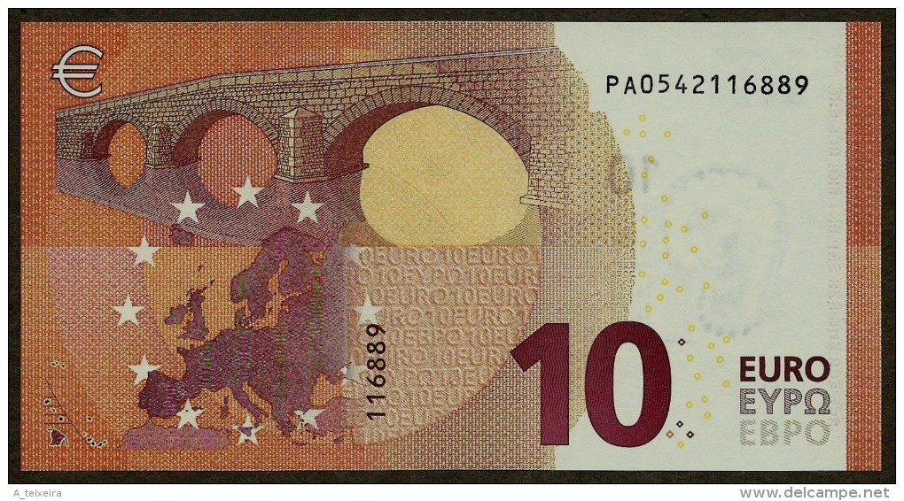 Netherlands - P - 10 Euro - P001 A1 - PA0542116889 - Draghi - UNC - 10 Euro