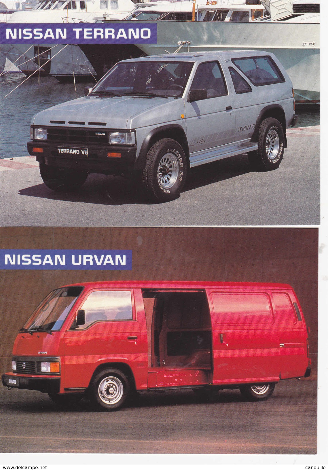 1 Lot De Cartes Nissan  - Véhicules Utilitaires - Camionette  - 4 X 4 Etc... - Voitures