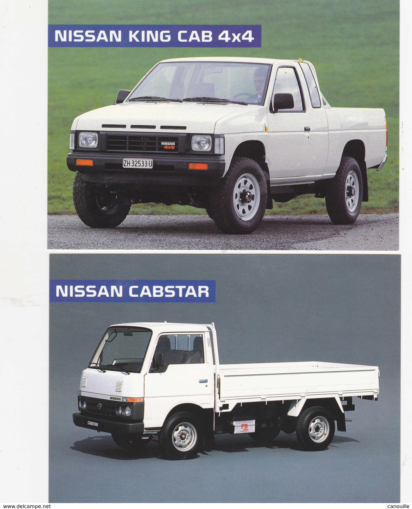 1 Lot De Cartes Nissan  - Véhicules Utilitaires - Camionette  - 4 X 4 Etc... - Voitures