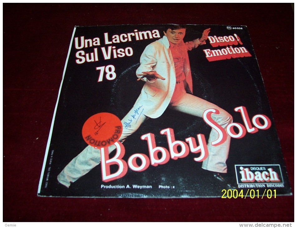 BOBBY  SOLO  °  UNA LACRIMA SUL VISO  78 - Other - Italian Music