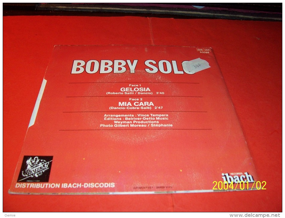 BOBBY  SOLO  °  GELOSIA - Altri - Musica Italiana