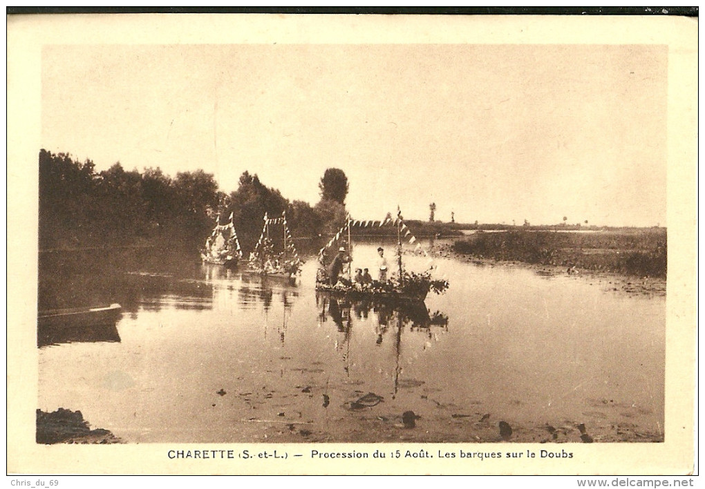 Charette Procession Du 15 Aout Les Barques Sur Le Doubs - Autres & Non Classés