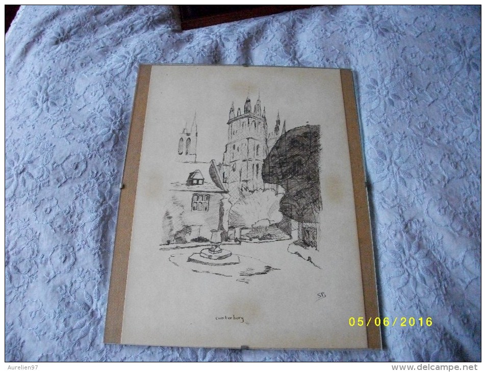 Gravure CANTERBURY Signée - Prints & Engravings