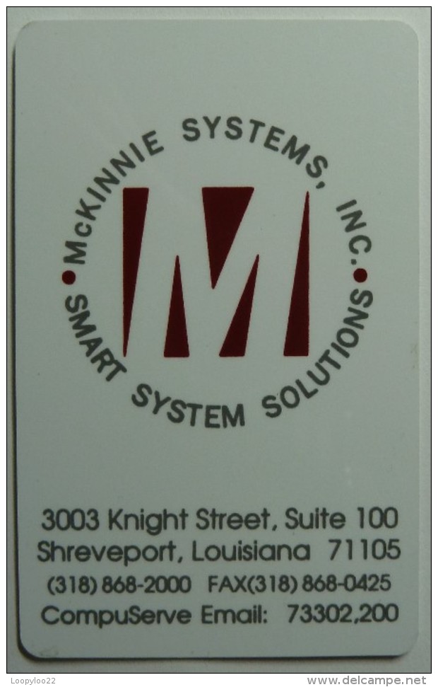 USA - Smartcard Demo - McKinnie Systems - Smart System Solutions - Used - [2] Chip Cards