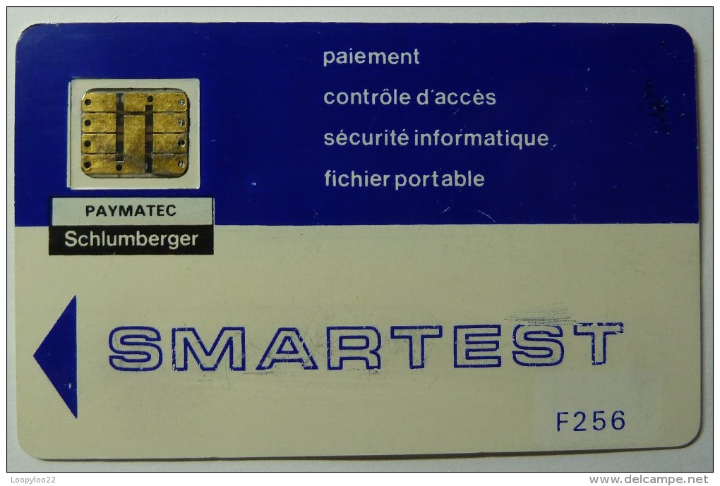 FRANCE - Paymatic - Schlumberger - Smart Card  - Test / Demo - SMARTEST - F256 - 1985 - Used - Privées
