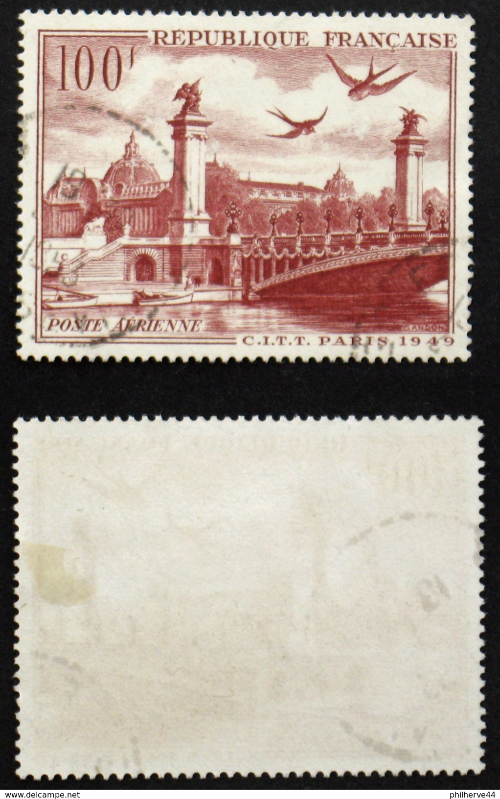 N° PA 28 Oblit 1950 100F CITT TB Cote 7€ - 1927-1959 Oblitérés