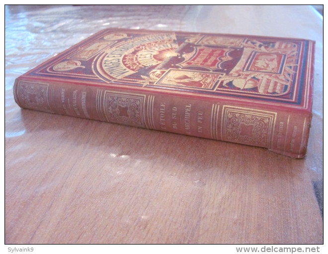 Jules Verne Hetzel Voyages Extraordinaires L Etoile Du Sud L Archipel En Feu Lenegre Rel. 2 Elephants - 1801-1900