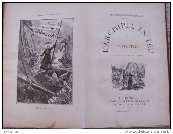 jules verne hetzel voyages extraordinaires l etoile du sud l archipel en feu lenegre rel. 2 elephants