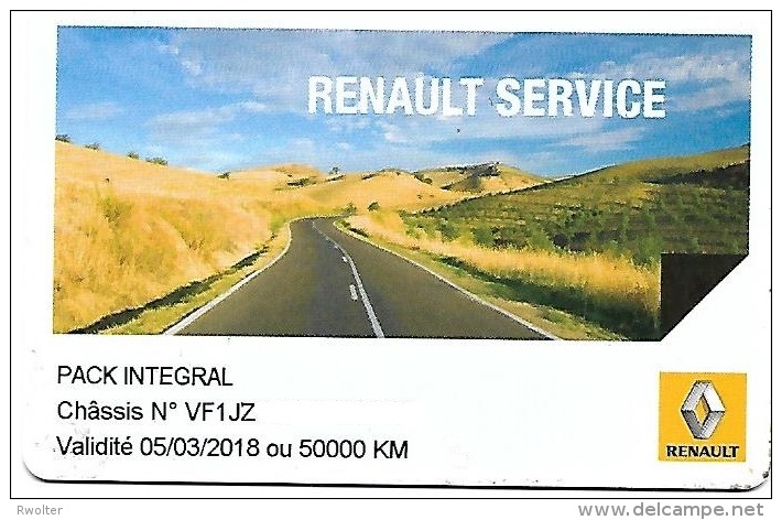@+ CARTE Renault Service - Pack Integral 50 000 Km - Colada De Coche