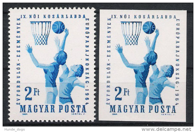 Ungarn Hungary 1964 Mi# 2062 A B ** MNH Sport Basketball - Basketball