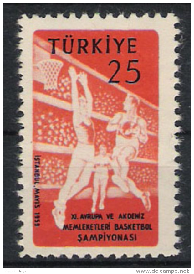 Türkei Turkey 1959 Mi# 1626 ** MNH Sport Basketball - Basketball