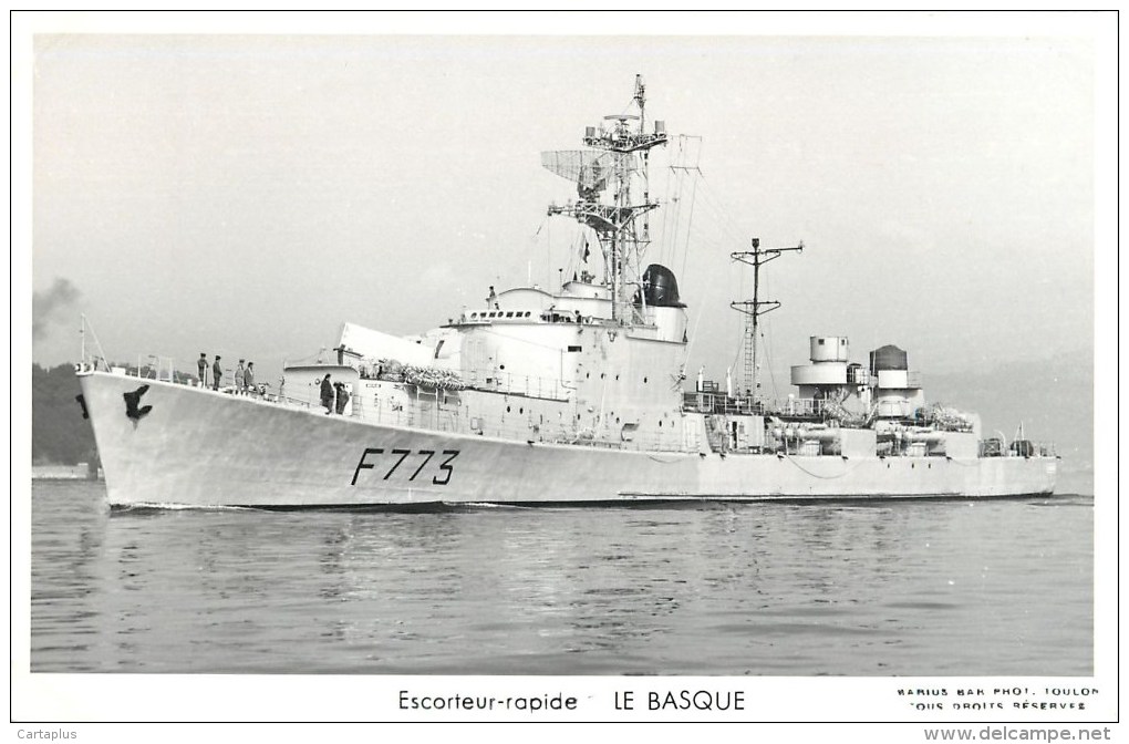 ESCORTEUR RAPIDE LE BASQUE PHOTOGRAPHE TOULON MARIUS BAR NAVIRE DE GUERRE PAQUEBOT BOAT TRANSPORT BATEAU - Guerre