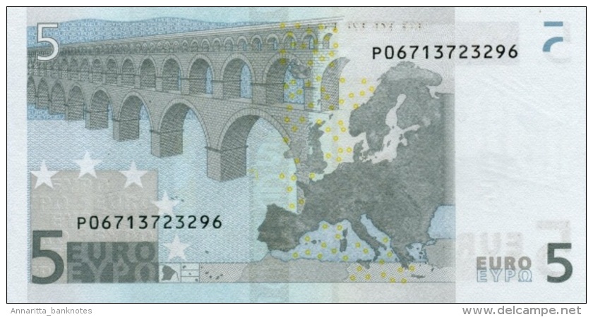 European Union (ECB) 5 Euro 2002 Netherlands Letter: E UNC Cat No. P-8p / EU101p2 - 5 Euro