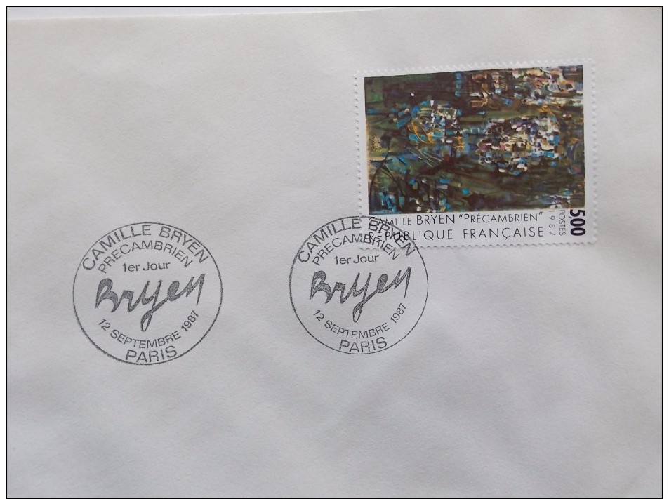 CAMILLE BRYEN . Precambrien .  N° 2493.  Cachet Rond Premier Jour 1987 . PARIS - Used Stamps