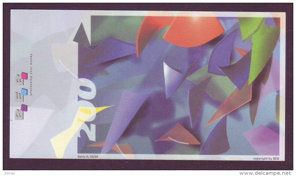 Test Note ,  " BEB",200  Euro,Seria A:05/99  Both Sides UNC, Rare - Altri & Non Classificati