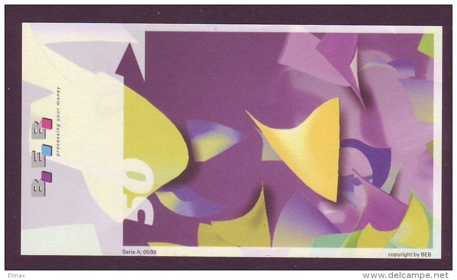 Test Note ,  " BEB"  50  Euro,Seria A:05/99  Both Sides UNC, Rare - Altri & Non Classificati