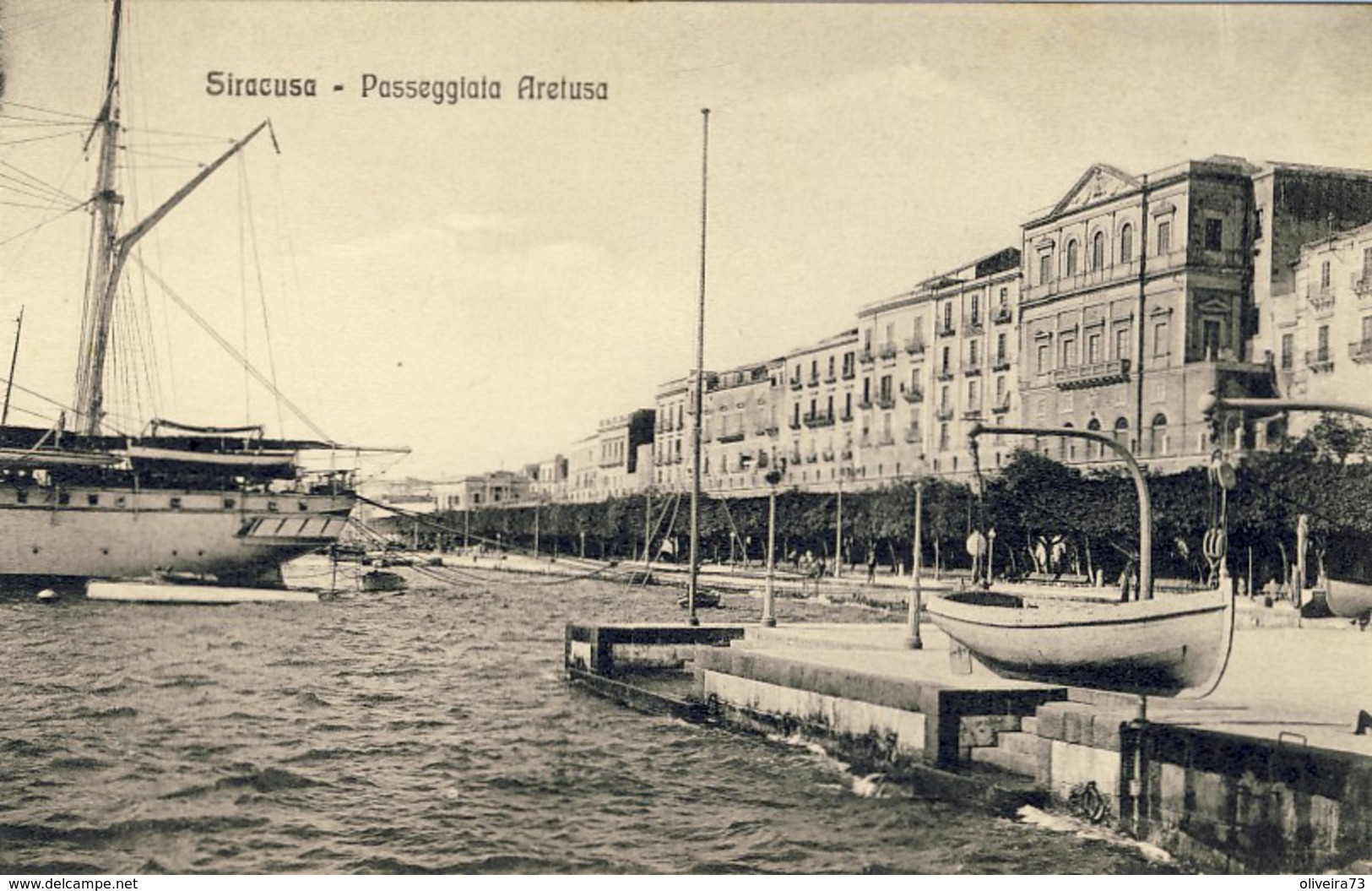 ITALIE, SIRACUSA, Passeggiata Aretusa, 2 Scans - Siracusa