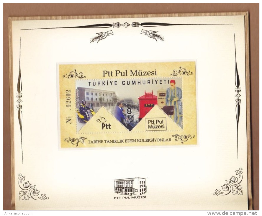 AC - TURKEY PORTFOLIO FDC - OPENING CEREMONY OF PTT STAMP MUSEUM SPECIAL NUMBERED IMP. S/S MNH 22.10.2013 - Blocks & Kleinbögen