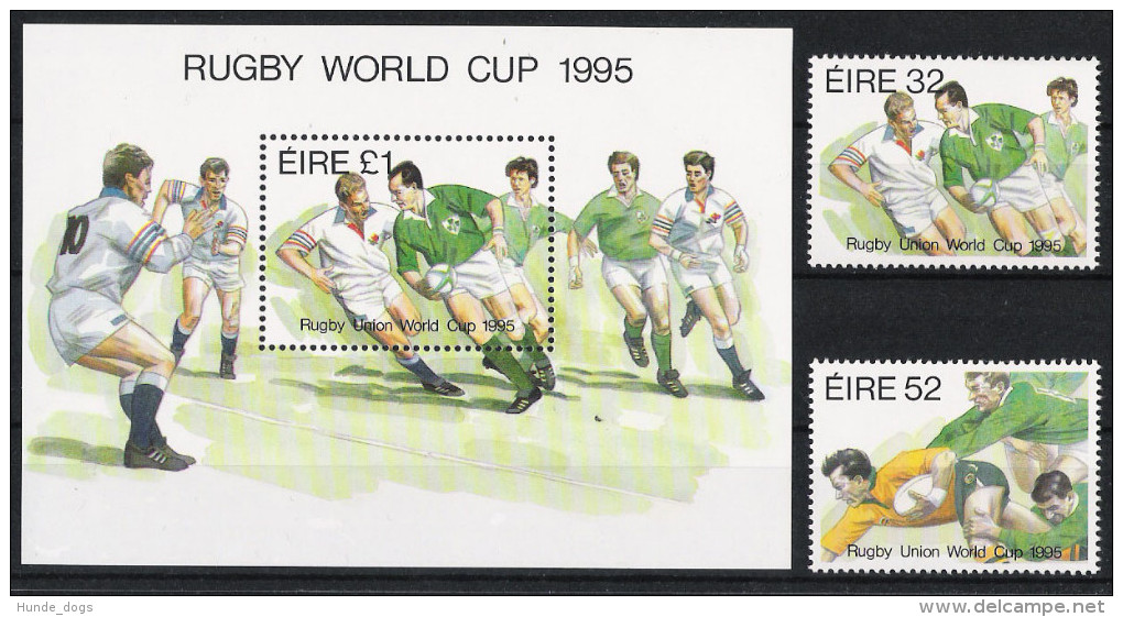 Irland 1995 Mi# 894-96 Bl 16 ** MNH Sport Rugby - Rugby