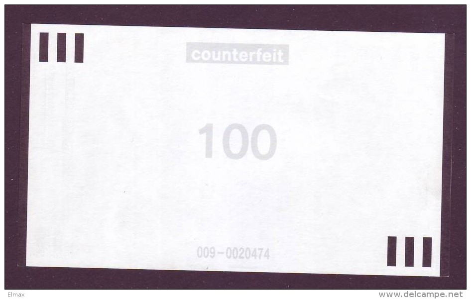 Test Note  " NCR" 100 Euro,Type C,counterfeit Both Sides ,UNC Extremly Rare - Other & Unclassified