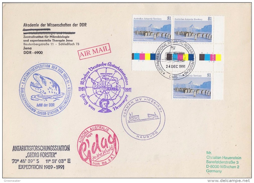 AAT 1991 Davis Large Cover  (F5775) - Lettres & Documents