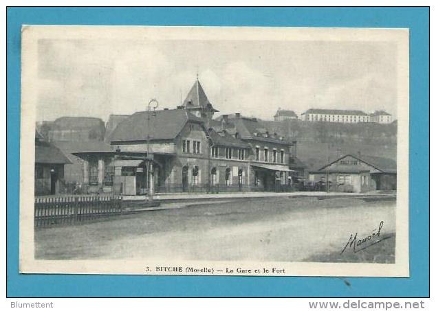 CPSM - Chemin De Fer La Gare Et Le Fort BITCHE 57 - Bitche