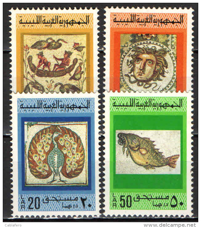 LIBIA - 1976 - MOSAICI ANTICHI - NUOVI MNH - Libya