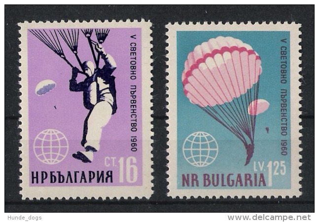 Bulgarien Bulgaria 1960 Mi# 1170-71 ** MNH Sport Fallschirmspringen Parashuting - Fallschirmspringen