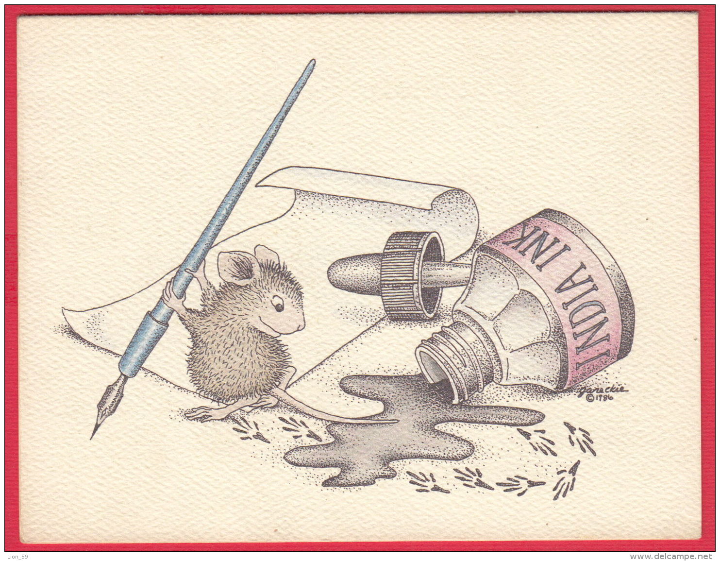 216804 / Illustrator Eileen Gareckie ,  Ellen Jareckie  - MOUSE Mice With Pen And Spilled INK , HOUSE MOUSE DESINGS - Other & Unclassified