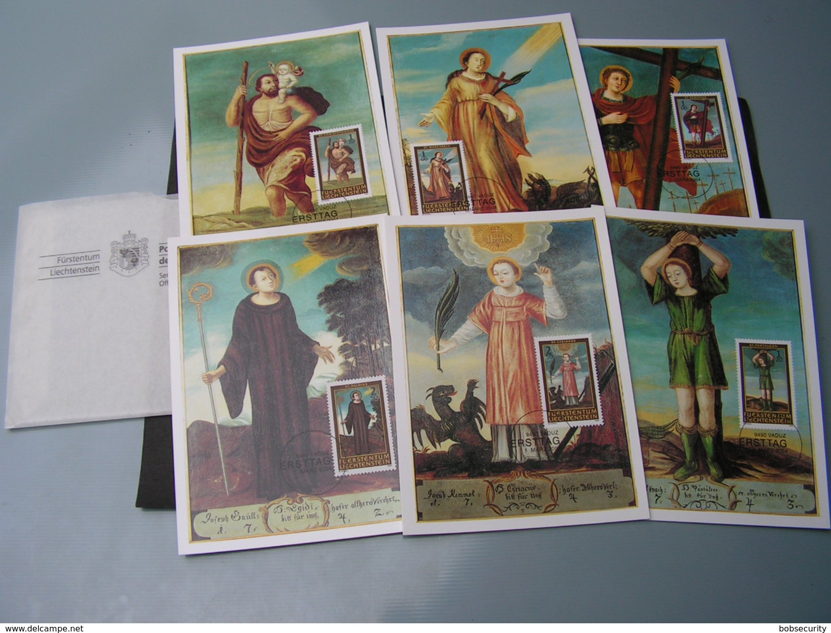 Lichtenstein , 2004 Nothelfer , Religion , 1341-1346 Postpreis SFR 9,40   Michel  &euro; 16,00     MK 227 - Used Stamps