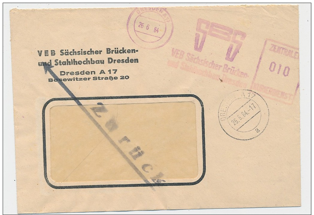 DDR Dienstpost Beleg  ZKD   (be6036) Siehe Scan ! - Other & Unclassified