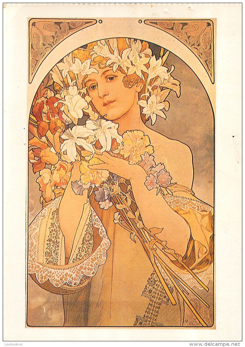 ALPHONSE MUCHA REPRO  LA FLEUR 1897 BOOKKING INTERNATIONAL - Mucha, Alphonse