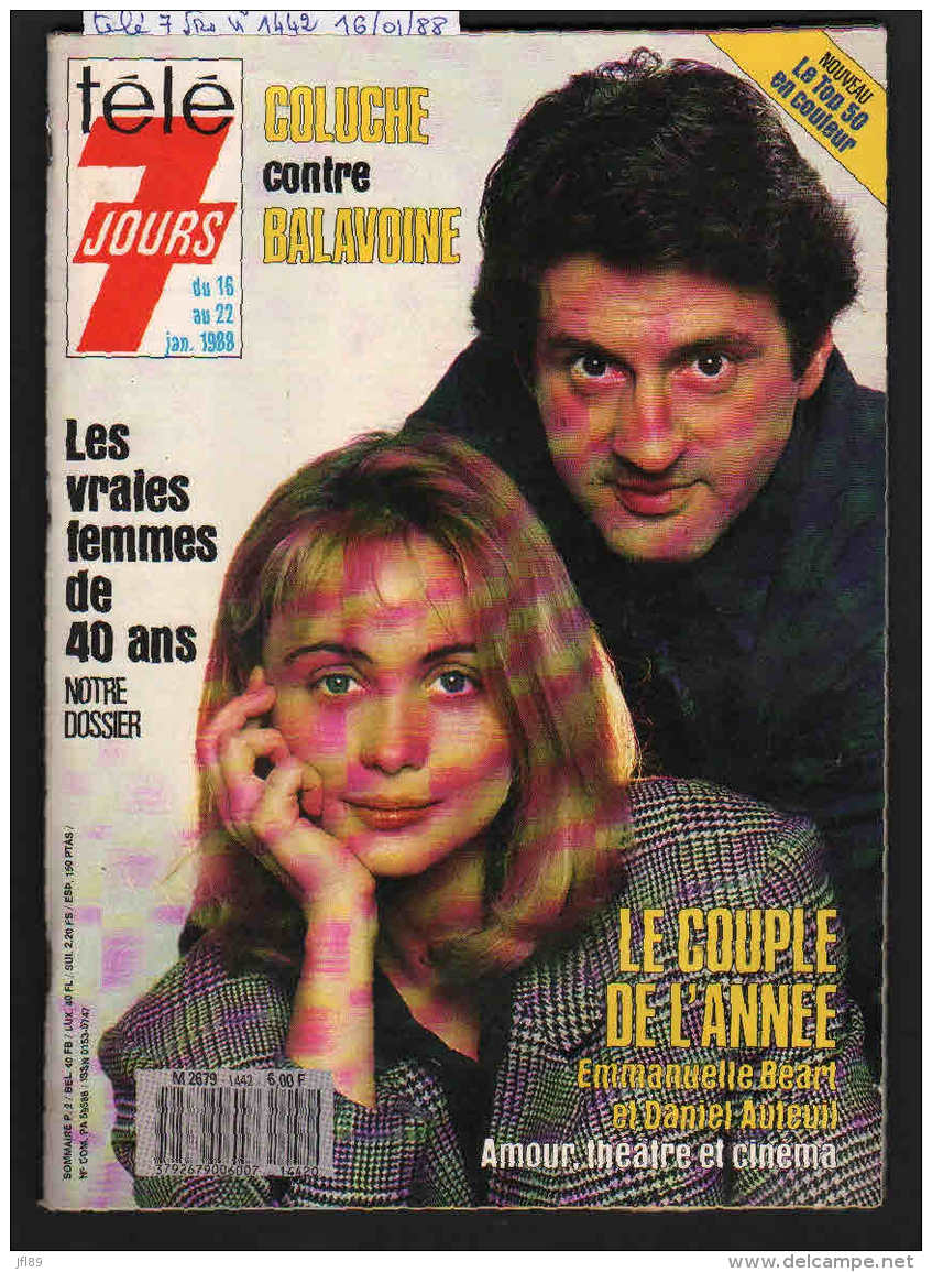 7786 - Emmanuelle Beart   Pierre Salviac  Patrick Sabatier  Daniel Auteuil     Bettina Rheims  Coluche  Michel Leeb - Fernsehen