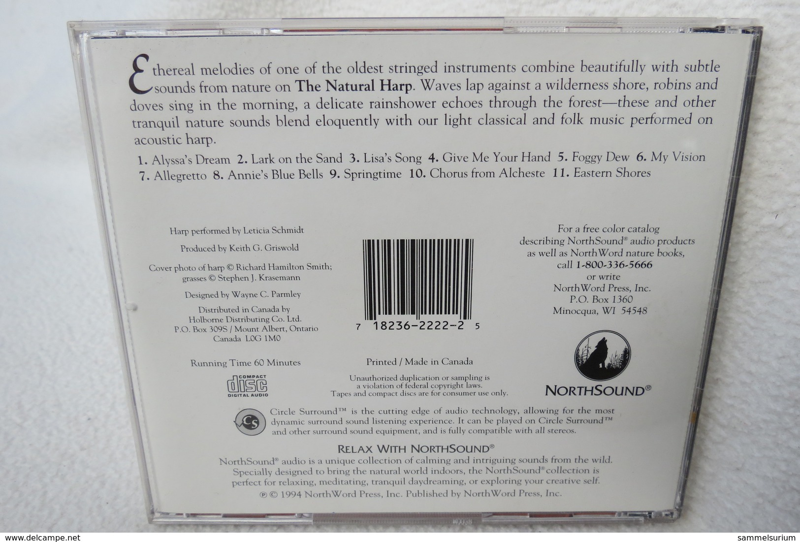 CD "The Natural Harp" North Sound 2, Harmonizing Nature With Musik - Instrumentaal