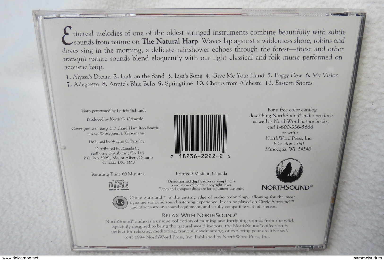 CD "The Natural Harp" North Sound 2, Harmonizing Nature With Musik - Instrumental