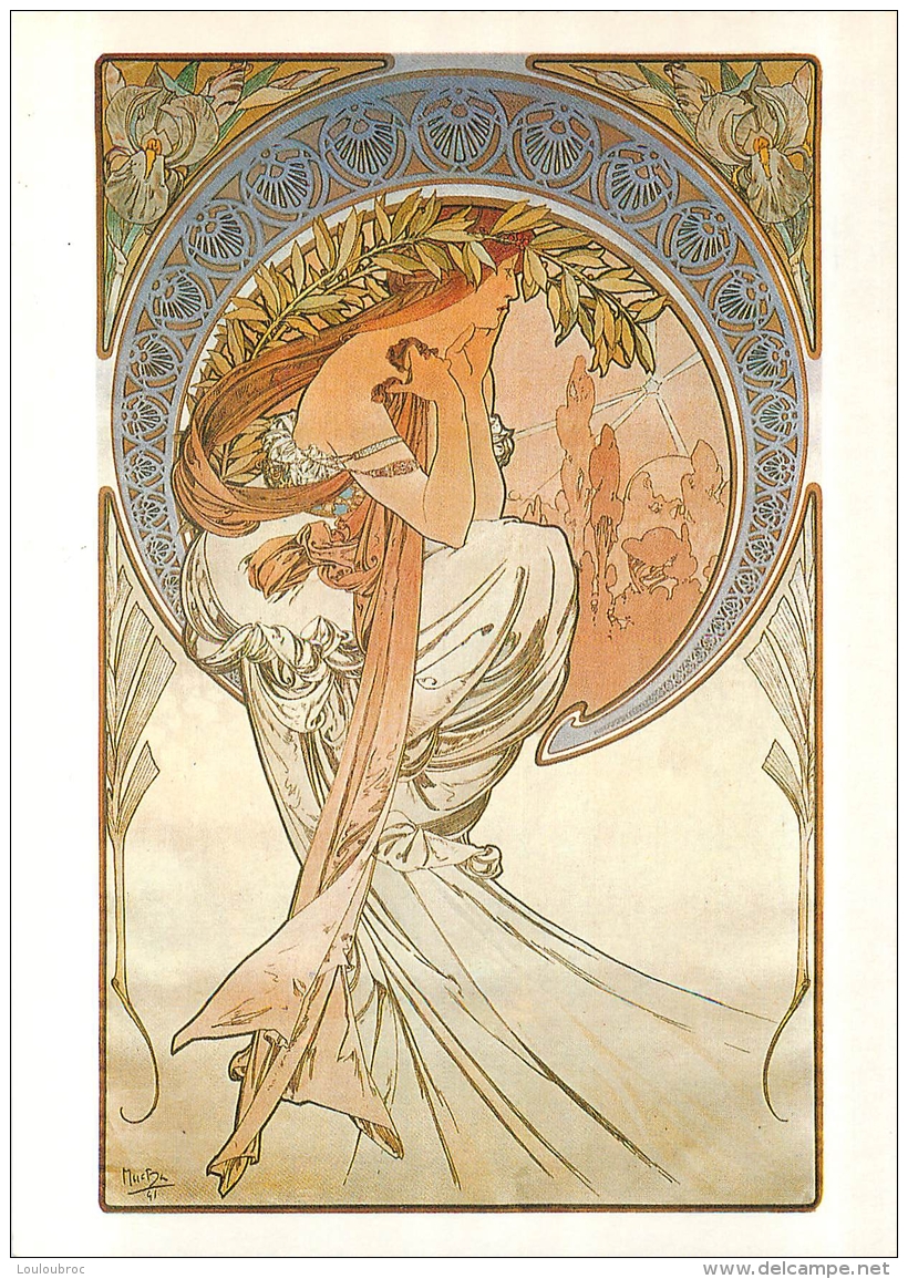 ALPHONSE MUCHA REPRO  LA POESIE 1898  BOOKKING INTERNATIONAL - Mucha, Alphonse