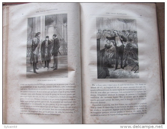 jules verne hetzel type 2 bouquets de roses voyages extraordinaires une ville flottante les forceurs de blocus magnier