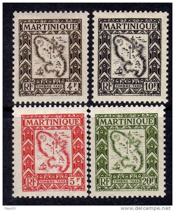 Martinique Taxe N° 27 / 36 X  La Série  Des 10 Valeurs Trace De Charnière Sinon TB - Other & Unclassified