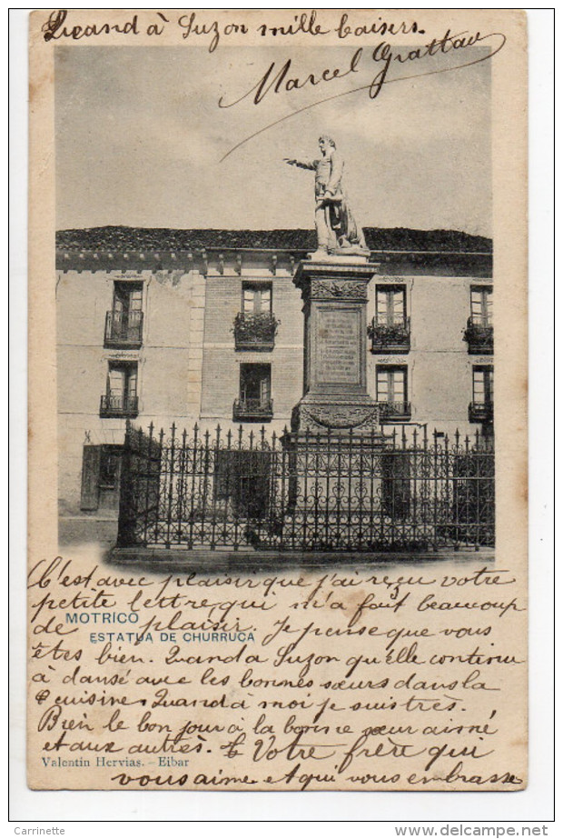 ESPAGNE - MOTRICO - Estatua De Churruca 1900... - Guipúzcoa (San Sebastián)